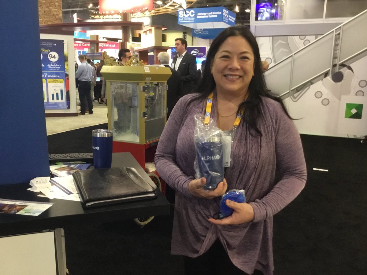 @Alpha_II #HIMSS18 #RethinkRCM Another winner of our Alpha II stainless steel mug.  REimagine REimbursement.