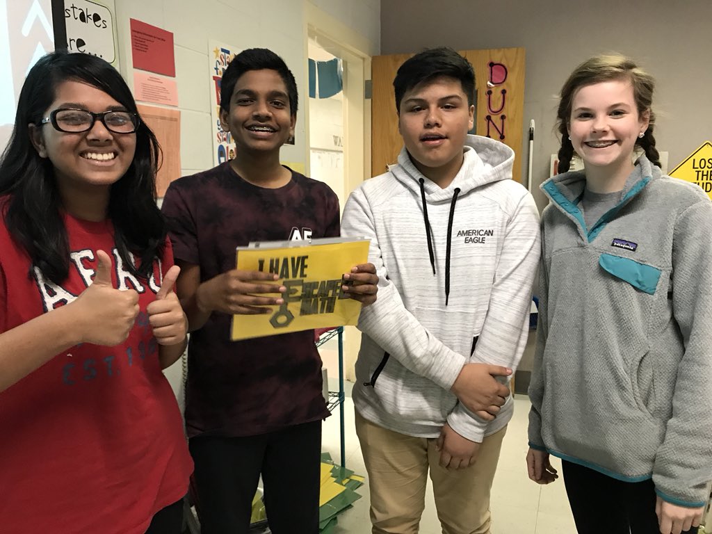 MsDunningDDMS's tweet photo. So much fun ESCAPING math class today @DDMSBuzz! Thanks @Rice_Math for sharing! #flippedclassroom #mathclassisfun https://t.co/YBIGrGI9AM
