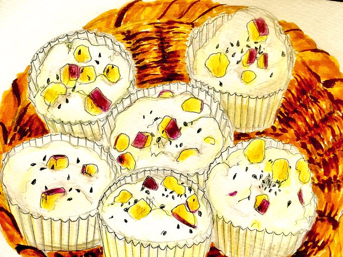 おいも蒸しパンのtwitterイラスト検索結果