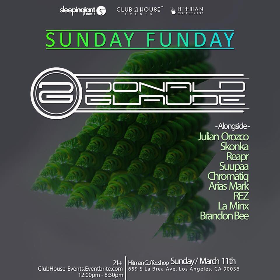 ClubHouseEvnts's tweet photo. This Sunday we got Donald Glaude along with the rest of the Club House crew at the Hitman Coffee Shop! 

Make sure to grab your tickets now with the link in our bio. 🧞‍♂️🔈🎊 #ClubHouseEvents #HouseMusic #SundayFunday https://t.co/0xfX7SxrQE
