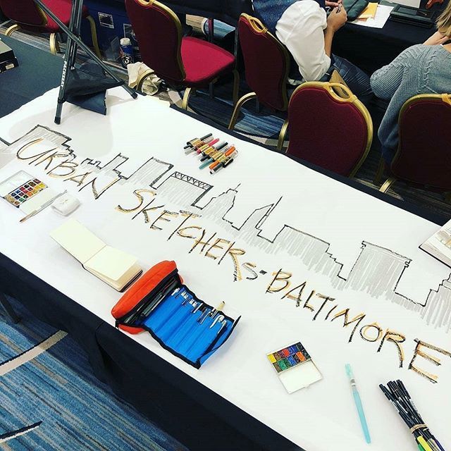 baltwashpenshow's tweet photo. #bwips2018 Regrann from @penaddict -  The new Urban Sketchers Baltimore group is at at show. If you are a local come by and learn more about sketching around town. #urbansketchersbaltimore @urbansketchers - #regrann https://t.co/YiKxQ74xso https://t.co/AAuIwXpMj8