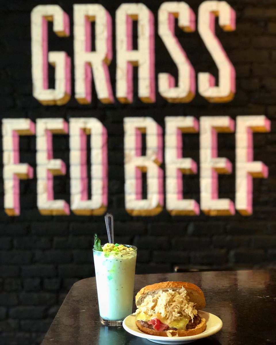 Hello March! Aside from better weather, March brings the Shammy Shake and the Rueben Burger | grass fed beef patty, pastrami, gruyere cheese, sauerkraut, remoulade. 👍🏻🍀 It’s magically delicious!