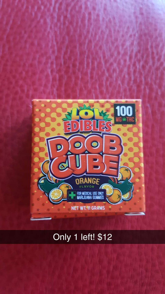 The_710_Edible's tweet photo. Grab our last #doobcube #orange @ #weedmaps @The_710_Edible is under the delivery tab! #mmj #delivery #az #valleywide #weedmaps #painrelief #edibles https://t.co/j0PprX3HAh