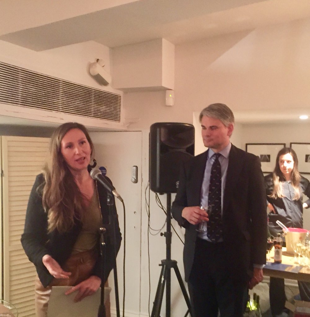 mrbelveze's tweet photo. .@AngloSwedeSoc evening to see the amazing #FannyandAlexander production supported by @AngloSwedeSoc Alexander Malmaeus @malmaeus with @oldvictheatre Head of Giving Panni Kanyuk. Not to be missed.  Du inte får missa @LondonSvenskar https://t.co/2rbiZryz47