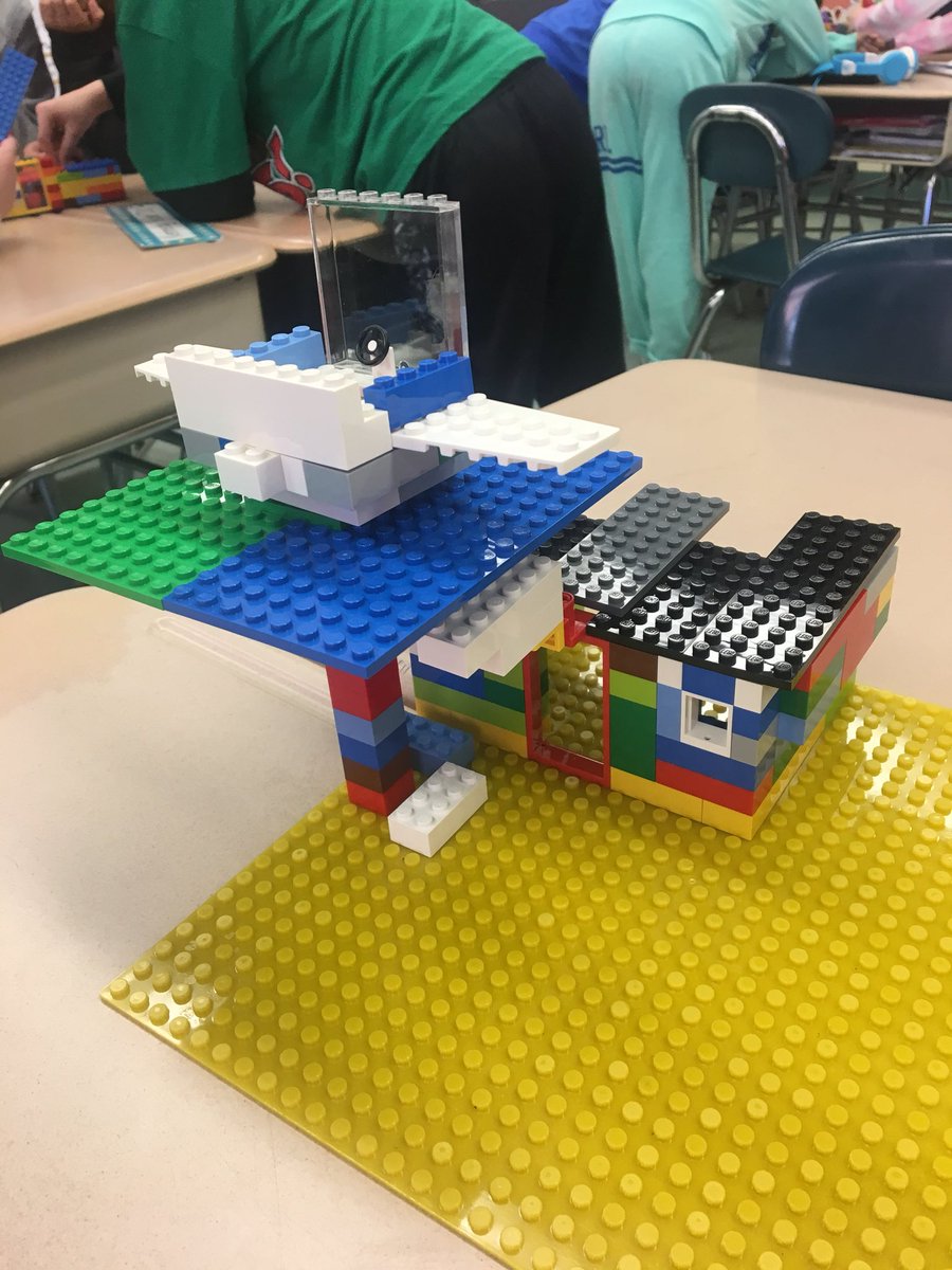 MrsJaworowski's tweet photo. What a FUN day filled with LEGO bricks! I got to build Mr. Learner at an early morning PD. Then my little friends built their story that they recently wrote using the Story Building LEGO Kits. Can you guess what their stories are about? #funlearning #learningwithlegos https://t.co/UTJnTDT7hg