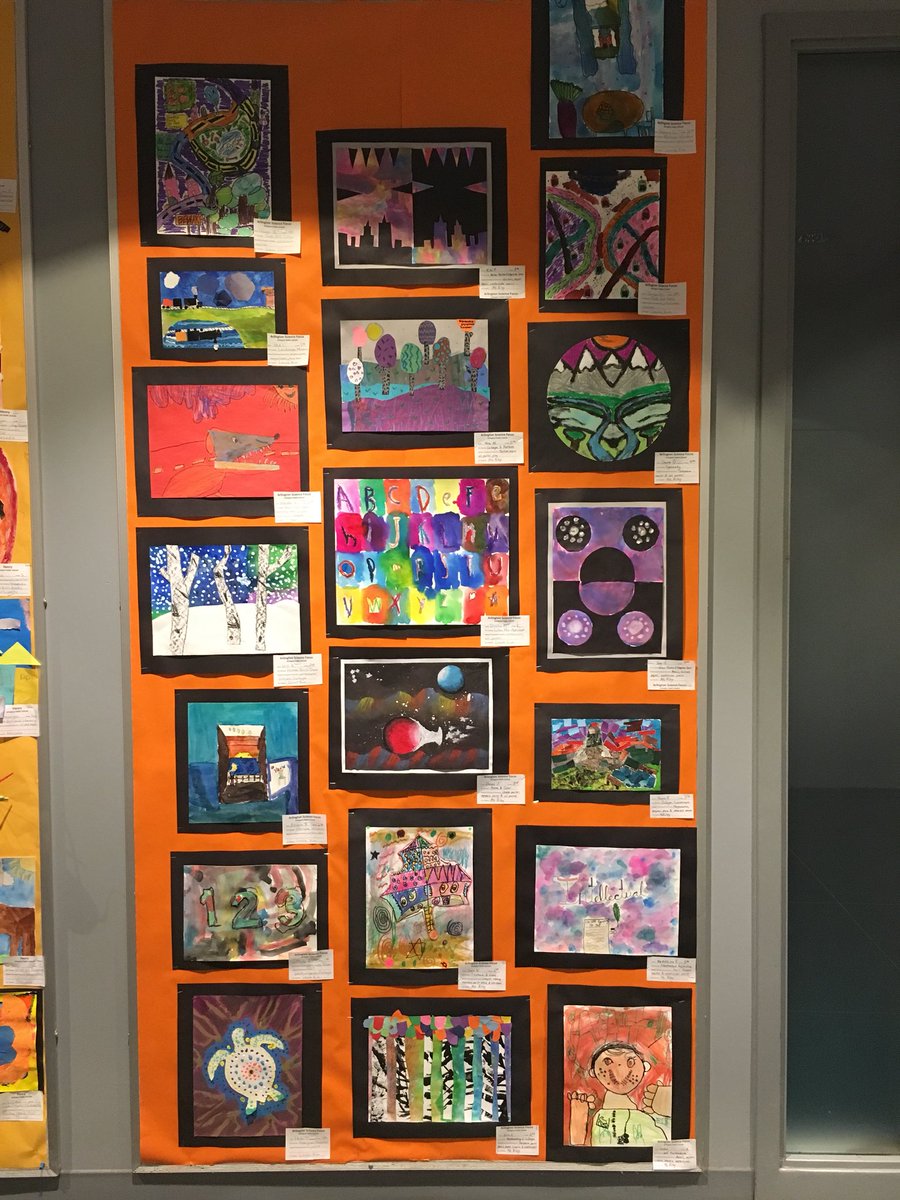 Great night at the annual elementary art exhibit at the ed center on Quincy street!