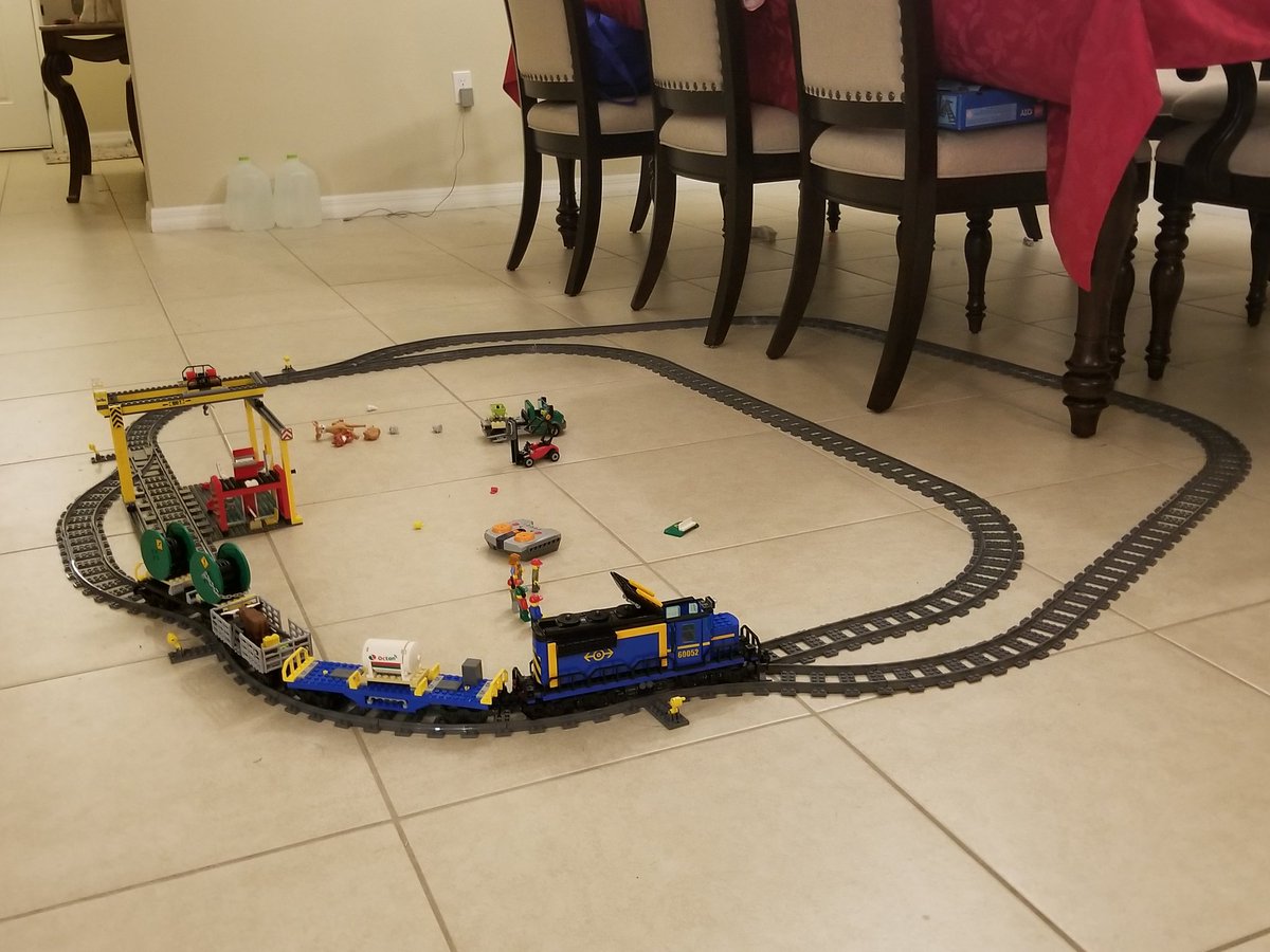 Mrs_DevilDog's tweet photo. I leave for ONE WEEKEND and this happens!! @DevilDogGamer and the little one have taken over my house with Legos 😑 and there's still more coming https://t.co/qJKoIfpRif
