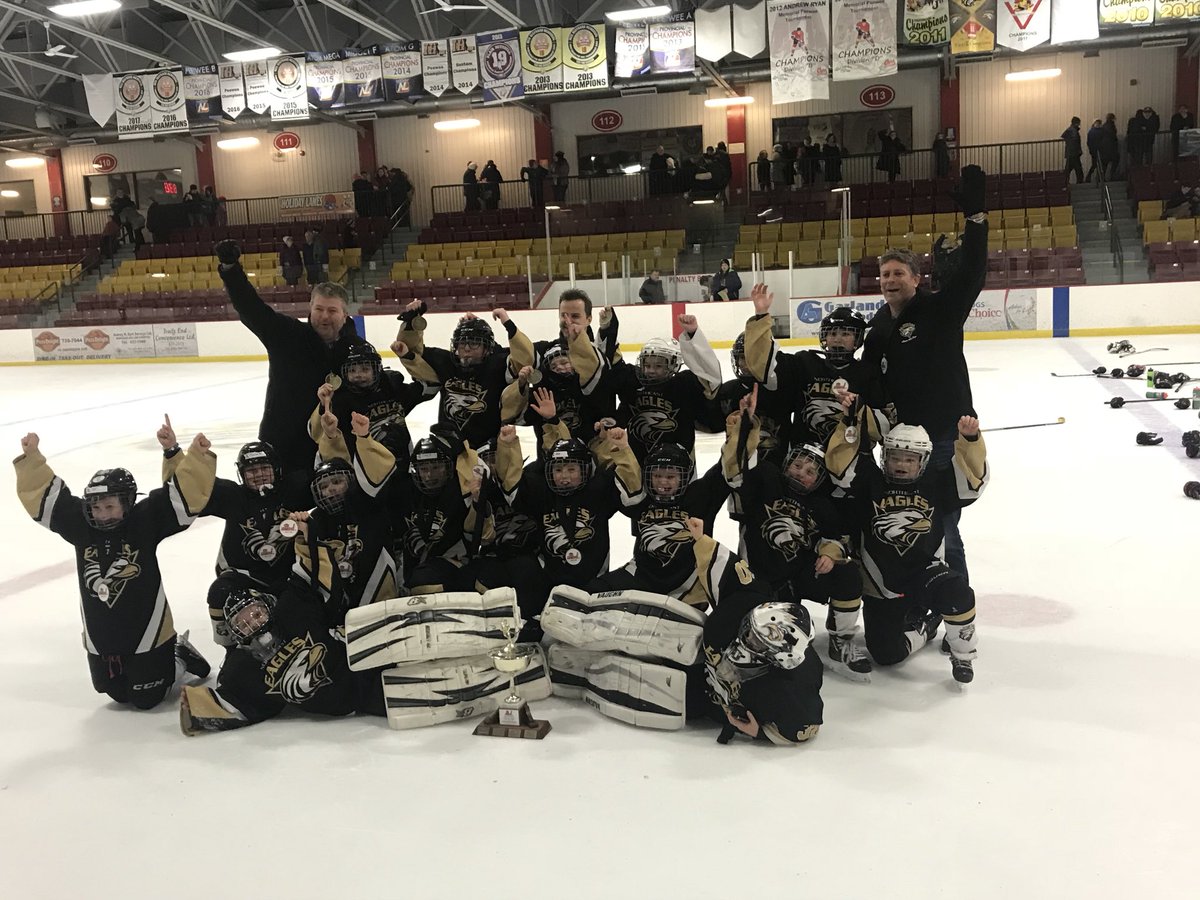 tashpaluvmykids's tweet photo. Perfect ending to a perfect hockey season.  @ne_eagles Atom B win Gold on Home ice.  So proud of these kids !!!  #hockeymom https://t.co/OLWXJg71VS