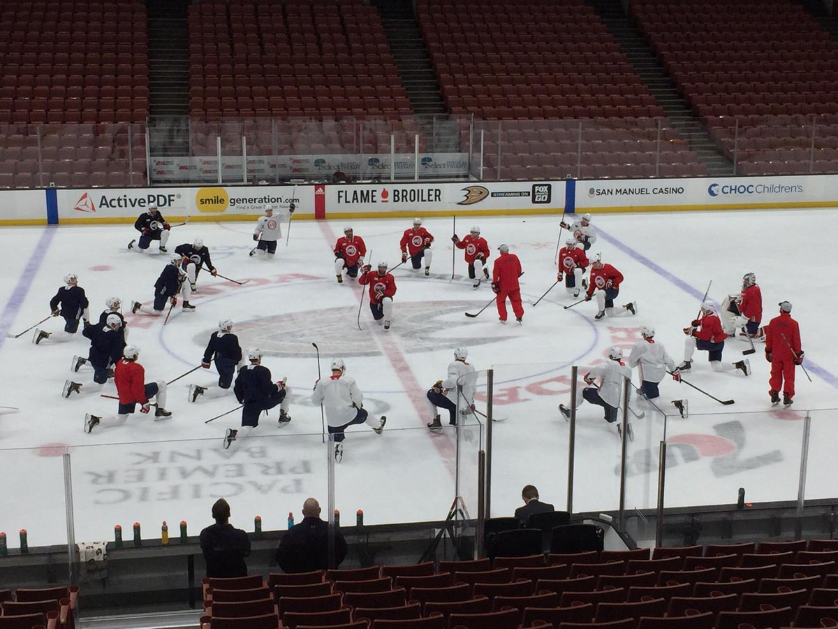 NHLCapitalsFan's tweet photo. News and Notes from Tuesday’s Capitals Morning Skate in Anaheim: Update on Devante Smith-Pelly https://t.co/d1Z6sjwa8U #Capitals https://t.co/xgedNfTSra