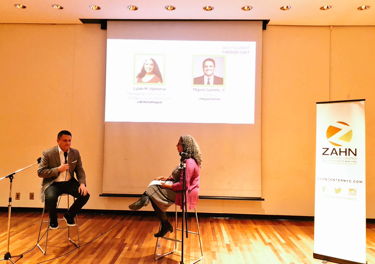MiguelGamino's tweet photo. Awesome to speak w/ @WriteEditRepeat at Zahn Innovation Summit about what makes New York great & why we are engaging tech to work with us to deliver fairness for all. @nycgov #zahnsummit #MakeTechWorkForAll #NYCx https://t.co/0EDFEVHN0W