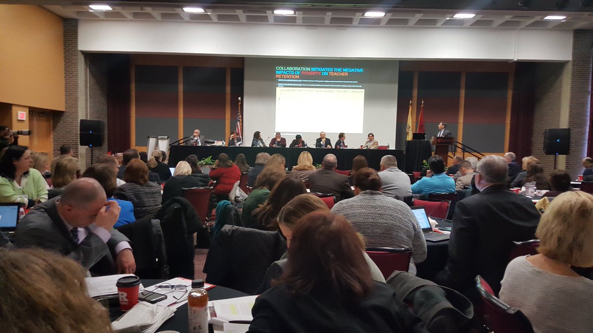 PL_EdAssoc's tweet photo. Members of the PLEA and Pompton Lakes administrators had the pleasure of hearing Governor @PhilMurphyNJ, NJEA President @MarieBlistan, and NEA Vice President @BeckyPringle, address the crowd at the NJ Public School Labor Management Collaborative Conference at Rutgers University! https://t.co/FvHYMnIag1