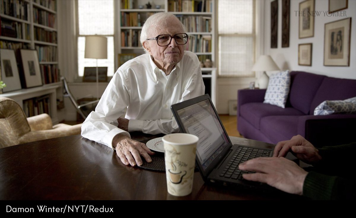 NewYorker's tweet photo. "One of the things the great teachers do is prepare you for their absence. They give you confidence, they give you your life, and, by doing so, they make themselves obsolete." https://t.co/abwUBlWpQf https://t.co/X866U8ZQyN