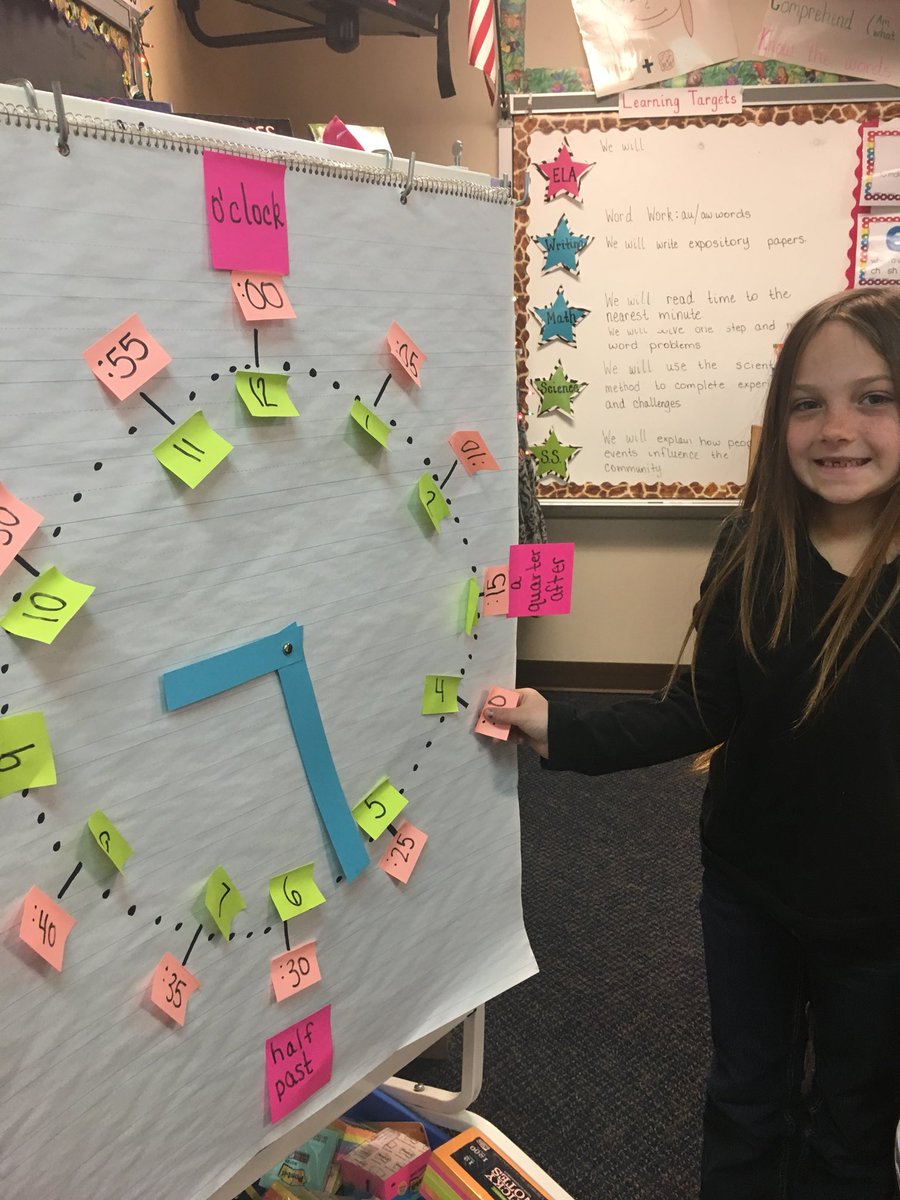 rexannmcnutt's tweet photo. Creating a clock to help us understand and tell time to the minute. https://t.co/YKXMm7f48D