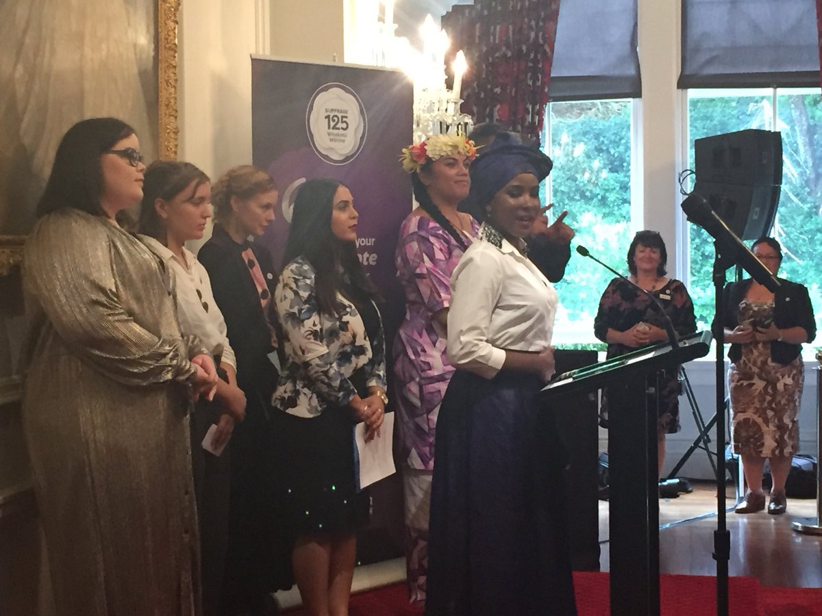 LauraClarkeCE's tweet photo. Wonderful wāhine #WhakatuWahine #125launch @JulieAnneGenter https://t.co/uxrOL2z5rl