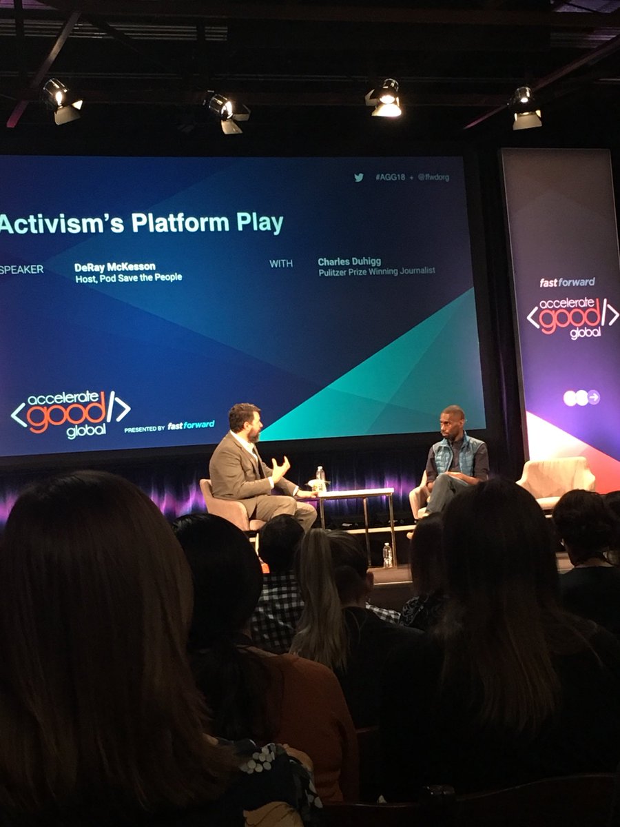 MsAmandaBrock's tweet photo. Blown away by @deray dropping knowledge on game changing activism @ #AGG18 @FfwdOrg https://t.co/6w8qpGTT89