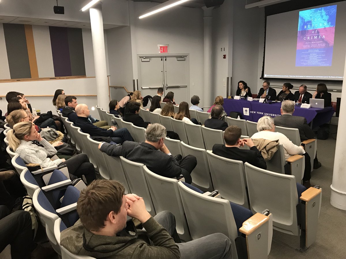 VOLYAInstitute's tweet photo. @abkeslev speaking to our audience at @nyuniversity tonight on the return of Crimea. #CrimeaIsUkraine @UKRinUN https://t.co/xh46xDufg9