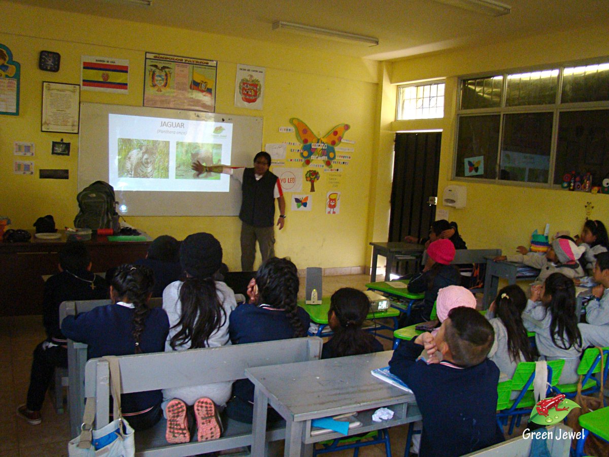 GrupoGreenJewel's tweet photo. EDUCACIÓN AMBIENTAL POR DIA MUNDIAL DE LA VIDA SILVESTRE [1/2]  
Desde el sur del Ecuador continuamos con las actividades educativas en las escuelas para conmemorar el Día Mundial de la Vida Silvestre. 

#WorldWildlifeDay #PredatorsUnderThreat #iProtectBigCats #WWD2018 https://t.co/DBFKHpLhVg