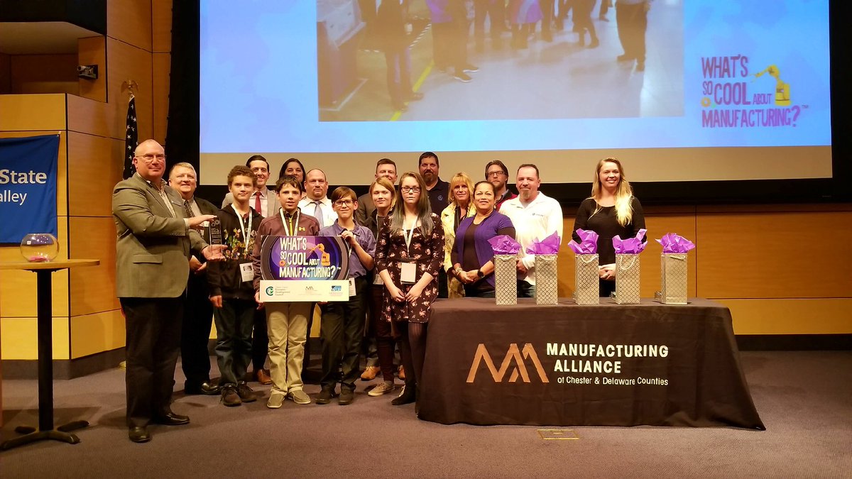 wscmchde's tweet photo. The award for Outstanding Manufacturing Message for to Kennett Middle School for its video on Aerzen US. https://t.co/lqNcuaaFDJ
