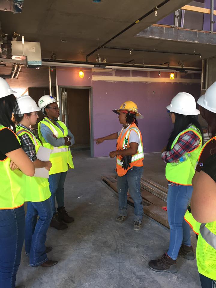 OklandConst's tweet photo. It's #WomenInConstruction Week! We want to give a shout out to the #women making important contributions to the #construction industry. We love hosting job site tours for #AdvancingWomenInConstruction & #ACEMentors at various @ASU project sites. #WICWeek2018 https://t.co/8MRDmKqpkF