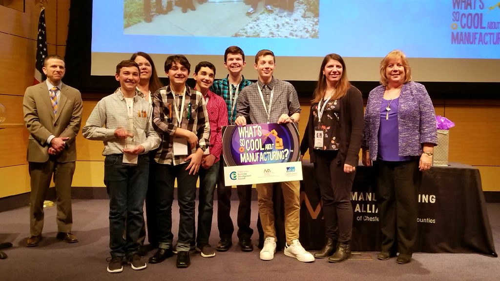 wscmchde's tweet photo. And the Outstanding Editing Award goes to Springton Lake Middle School for their team’s video on the Pennsylvania Machine Works! Nice job! https://t.co/YhxPKdWXOd