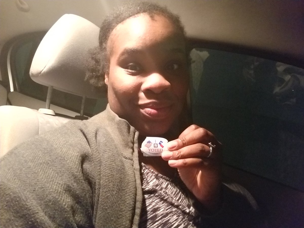 HeyItsMrsJ's tweet photo. Fought a lot a traffic to get here; but my ancestors fought too hard for me to turn back. Besides, how could I face my @Odmshistdept Ss if I didn't vote. #ElectionDay #AliefVotes #ODMSVotes #123VotePostJeans @AliefISD https://t.co/8turiKDvMQ