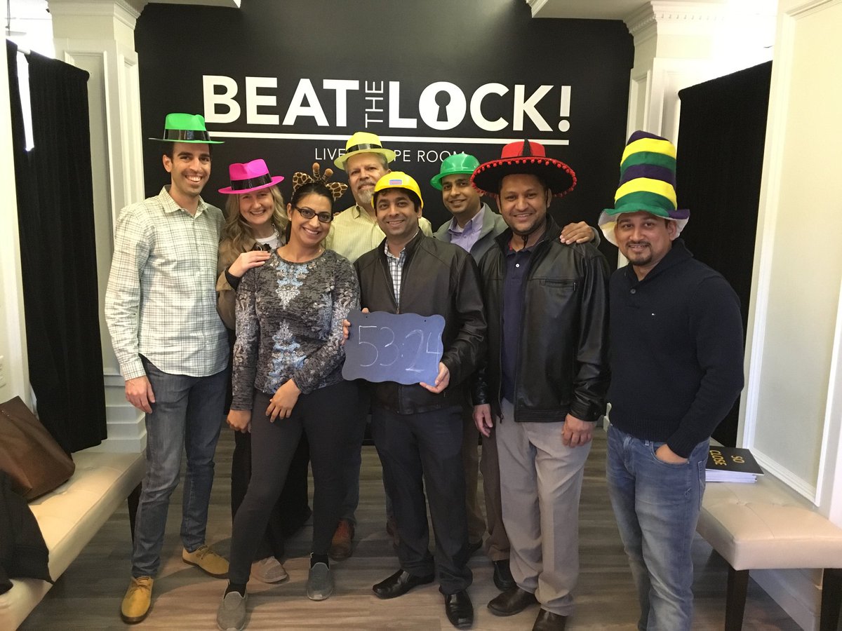 mountainviewer's tweet photo. Great #Cisco team building exercise. We did #beatthelock!. https://t.co/P07Osf9Pug