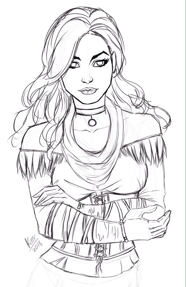 kittystavern's tweet photo. And continuing with The Witcher themed sketches... Going to have to do Triss now 😉 #Yennefer #yenneferforever #yenneferofvengerberg #yen #fanart #thewitcher #witcher3 #witcherfanart #witcher3wildhunt #witcherfan https://t.co/tk6bxrAwTp