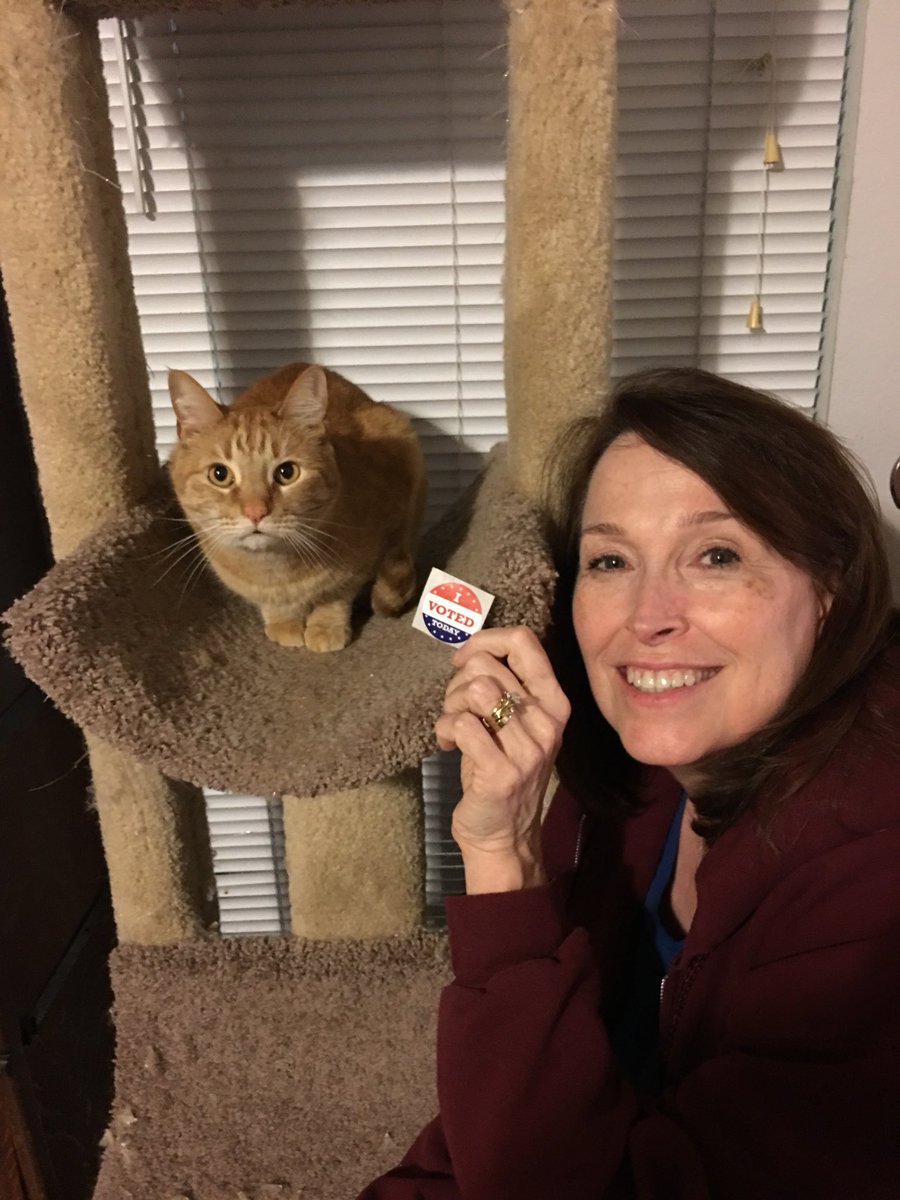 MrsLopezMusic's tweet photo. I voted, and Tigger is proud...sort of! #HAWKSVOTE https://t.co/HDe9BBYfnY