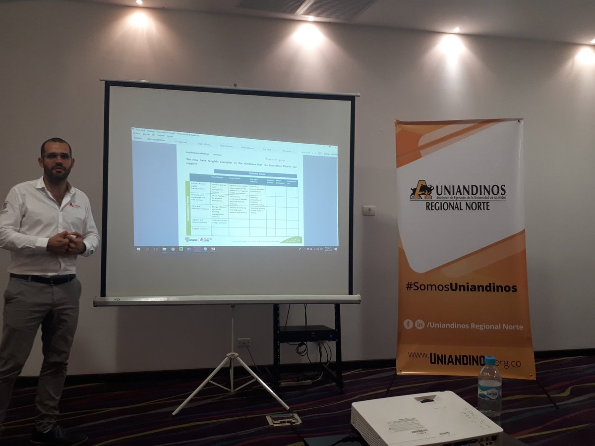 AminArizaDonado's tweet photo. Interesante conferencia de @Uniandinos @uniandes sobre #distritodeinnovacion con @camilocepeda de @Gobatlantico #somosuniandinos https://t.co/sZZ9KydozZ