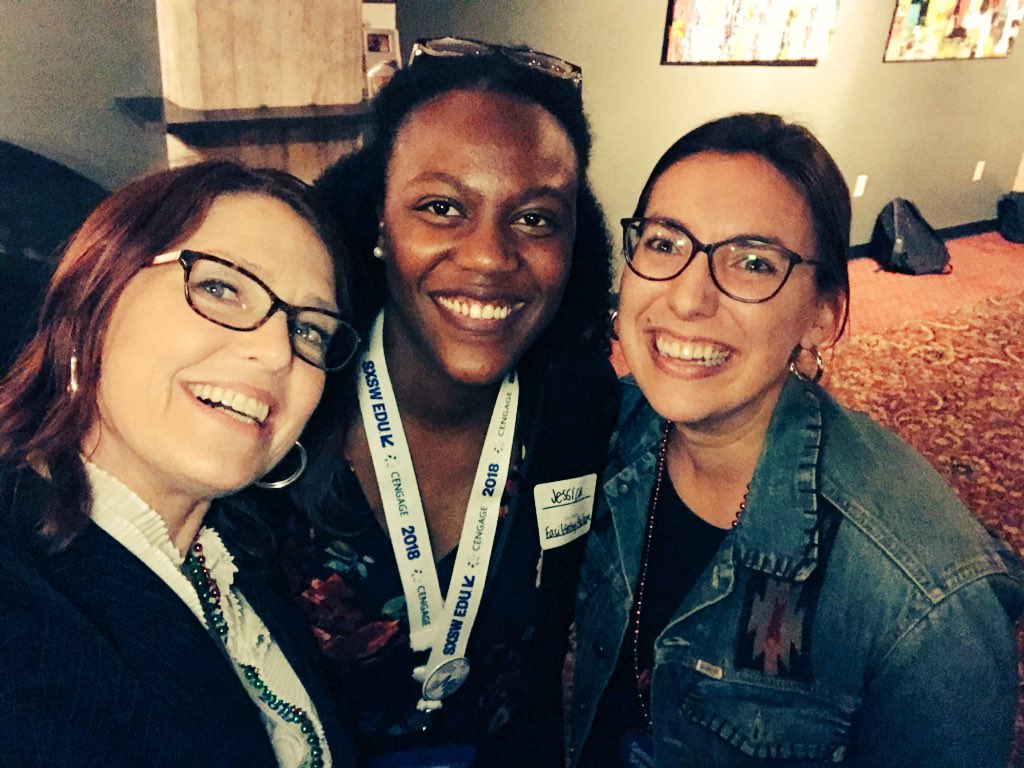 LauraGilchrist4's tweet photo. Well well!! I finally got to meet the @kmjlbrown in person. She’s more amazing than you can even try to imagine!! #happy #beautifulpeople #edtvlive #sxswedu #sxswedu2018 https://t.co/b8DXJSsPjs
