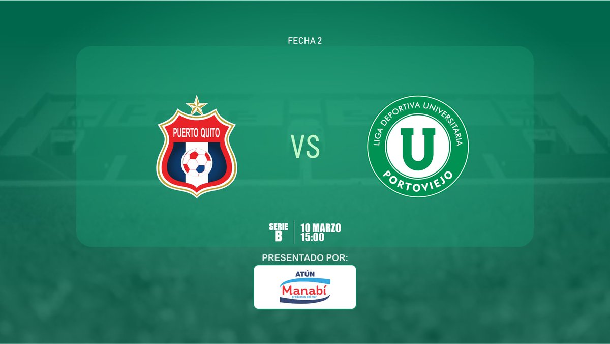 LDUPoficial's tweet photo. El partido de la próxima fecha ante @CLUBPUERTOQUITO ha sido reprogramado para el sábado, 10 de marzo, a las 15:00, en el estadio Olímpico de Santo Domingo de los Tsáchilas.
#LDUP💚 #LDUPvsPQ https://t.co/SusJTFlj8L