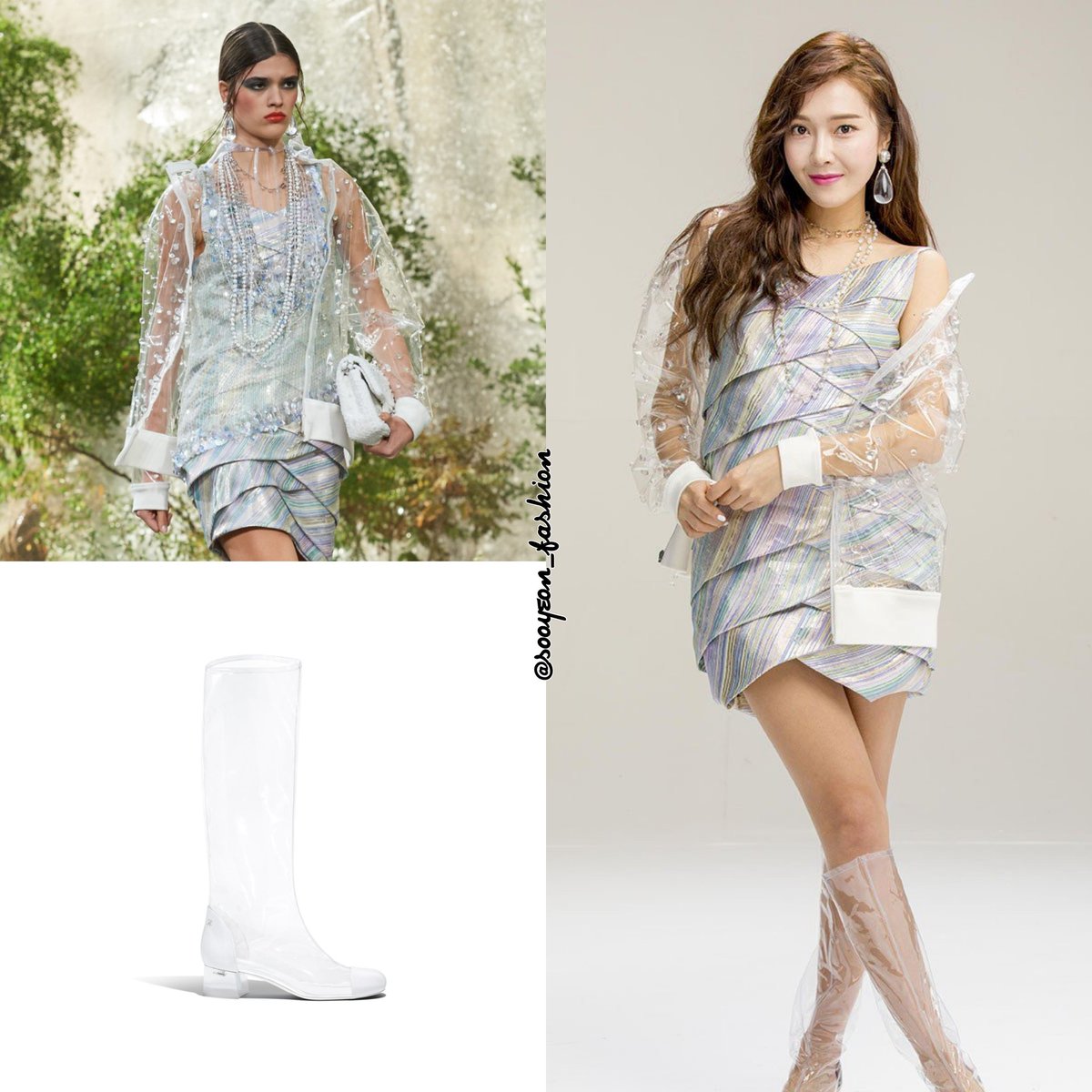 Chanel Clear PVC Rainboots Spring 2018 - Chanel Rainwear and Boots