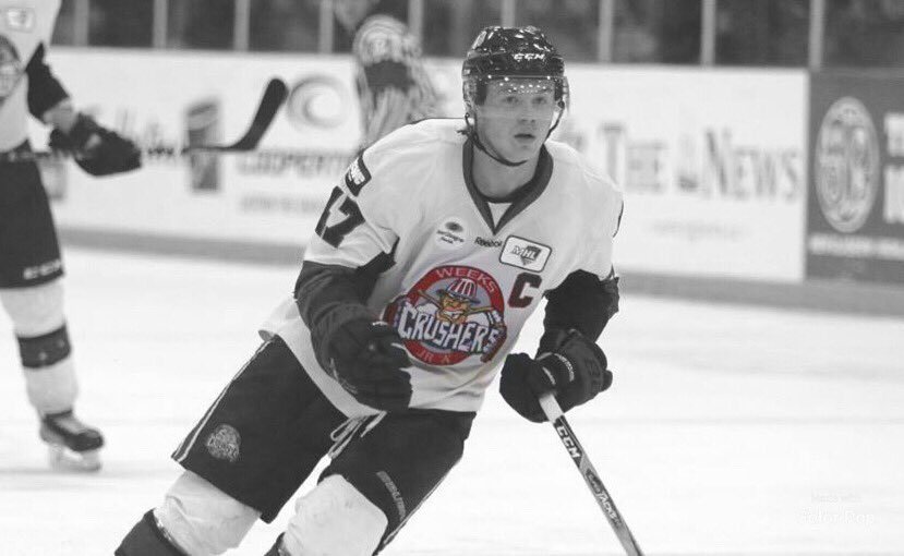 weekscrushers's tweet photo. With his goal tonight versus the @AcesJrHockey @michaeldill4 reaches 200 career points as a @weekscrushers https://t.co/zsgDA2e8af