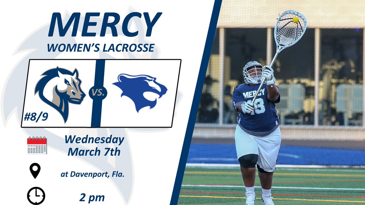 GAME DAY! No. 8/9 <a href="/MercyWLAX/">MercyWLAX</a> plays <a href="/GCULions/">Georgian Court University Lions</a> in Davenport, Florida at 2 pm looking to start the season 5-0. <a href="/PeteRuf12/">Pete Ruf</a> @lohudinsider