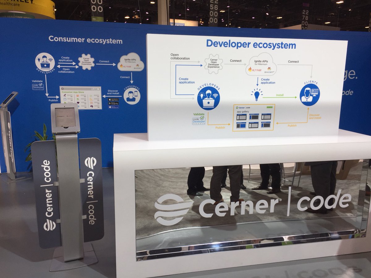 Visit code to learn how Cerner is enabling open innovation for the consumer and provider through #smart and #FHIR at #HIMMS18