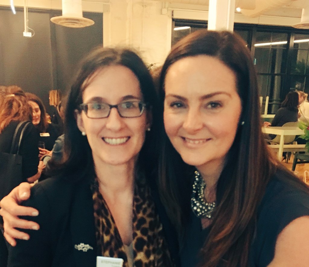 WBECanada's tweet photo. Our own VP,  @SKFontaine with #Larkin MacKenzie-Ast at tonight's #fwementorprogram cocktail party. #mentorlove https://t.co/WM1OzOoJeQ