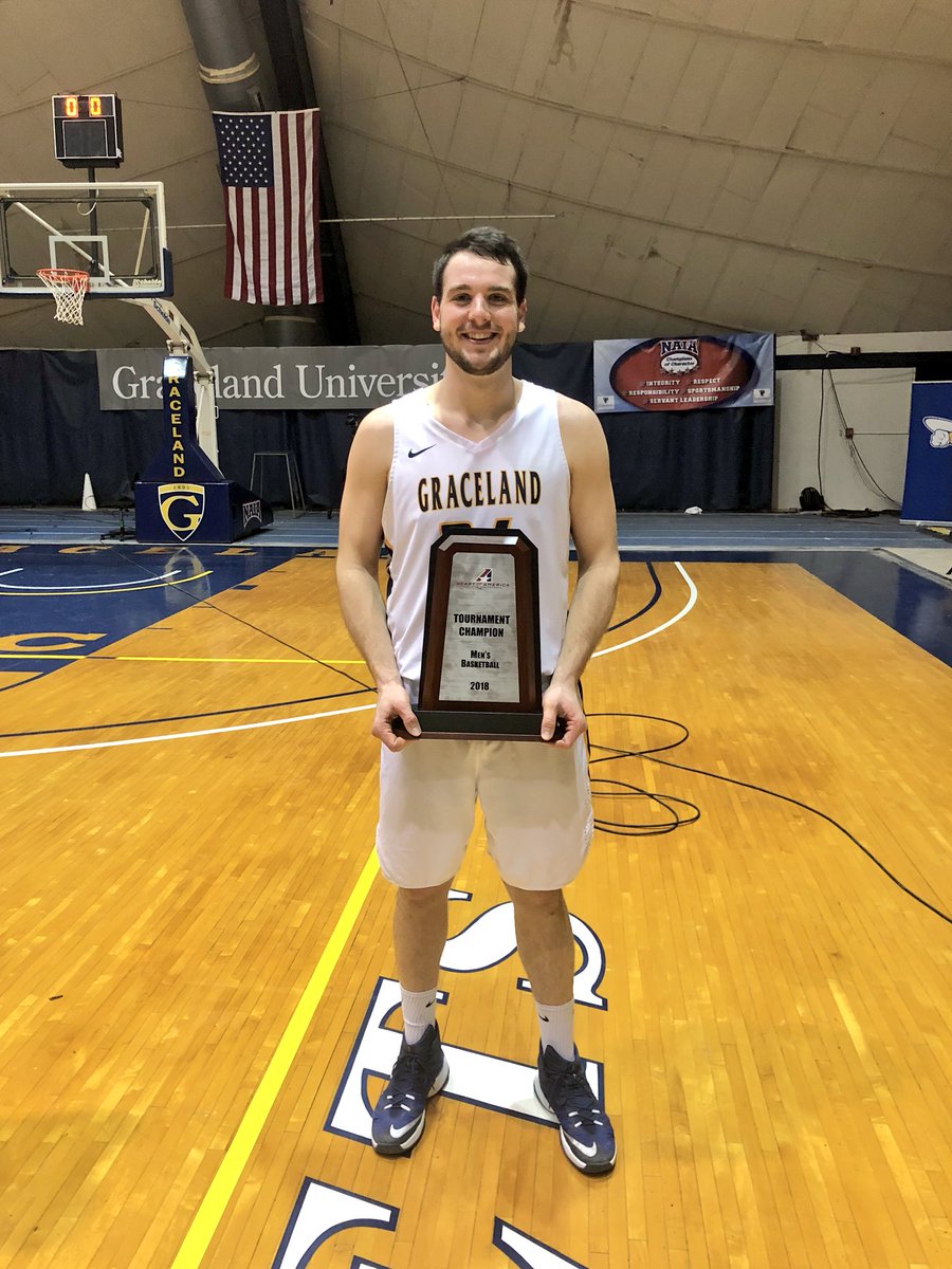 Conference Tournament Champions! 
THANK YOU @GracelandU and Lamoni! You’re truly the best fan base in the conference! Also, it was an honor to score my 1,000th Graceland point in front of you all! National Tournament Bound! I’m forever #Grateful4Graceland