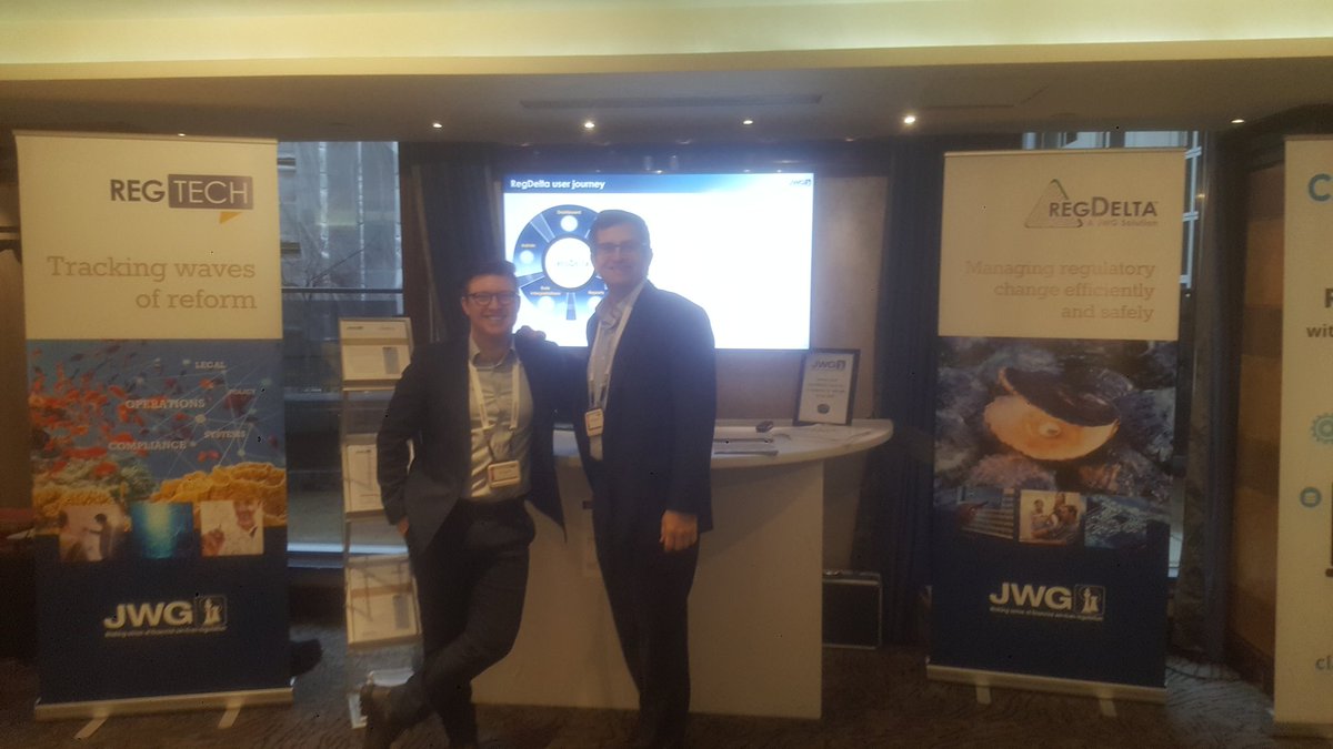 jwg_group's tweet photo. The JWG RegDelta team are all ready for kick off at the #RegTechConference https://t.co/y61Bh4pOD4