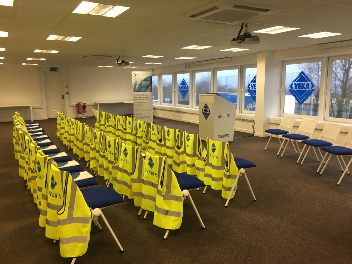 MGHammond's tweet photo. All set up here @VEKA_plc for #manufacturingclub event #lancashirebusinessweek https://t.co/QsxSs8viT1