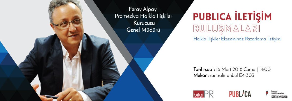 16 Mart Cuma günü 14:00'da Promedia Halkla İlişkiler Kurucusu Genel Müdürü Feray Alpay <a href="/PublicaPR/">PUBLICA İletişim</a> 'ın konuğu olacak. Bekleriz.