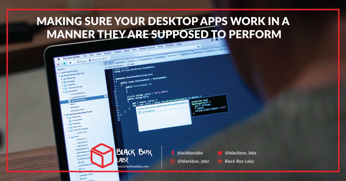 blackbox_labz's tweet image. Choosing the best strategy for #DesktopTesting while attaining cost-efficiency and saving your time!

For details, visit: blackboxlabz.com

#Desktop #Testing #SoftwareTesting #Software #Quality #SoftwareQualityAssurance #SQA #BlackBoxLabz