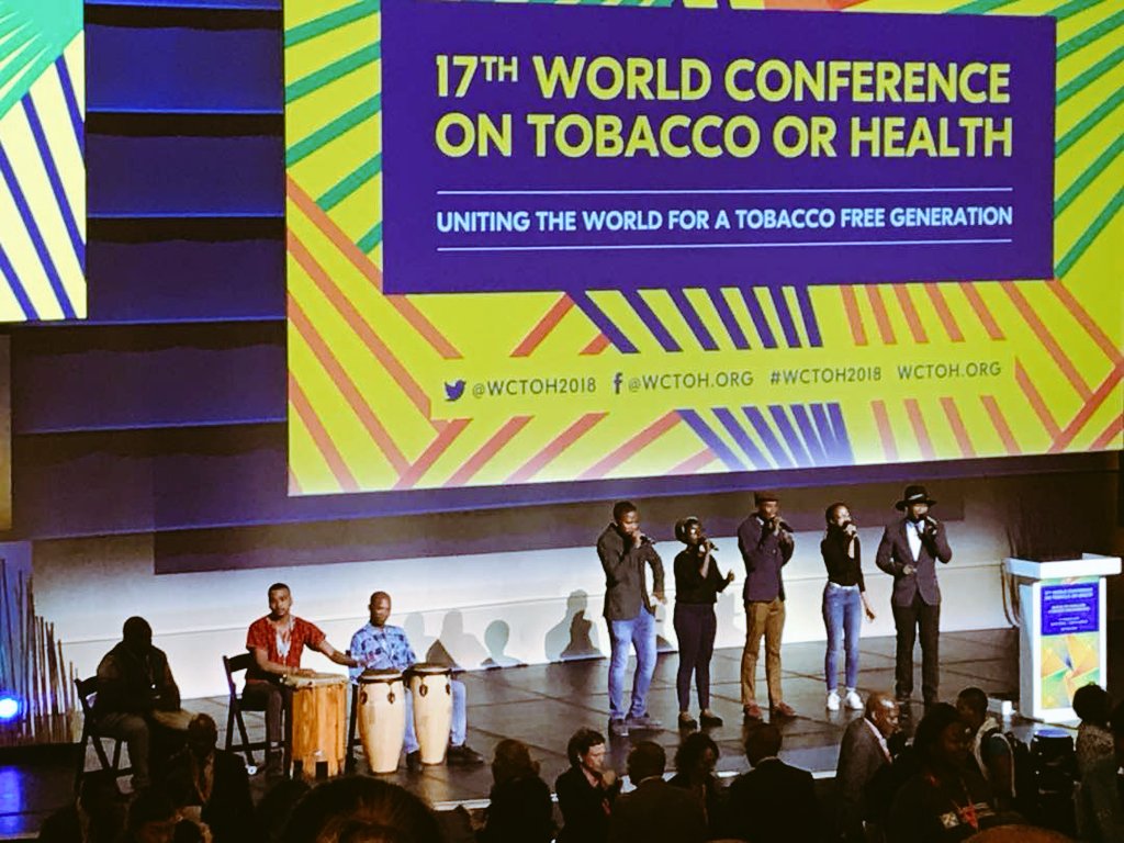 ProfNawangwe's tweet photo. At the opening ceremony of the World Conference on Tobacco or Health in Cape Town, where more than 1500 delegates are gathered to find solutions for tobacco control. @MakerereU hosts the Center for Tobacco Control in Africa (CTCA) and I am privileged to be the Patron. #WCTOH2018 https://t.co/KyfHoWlI2Q