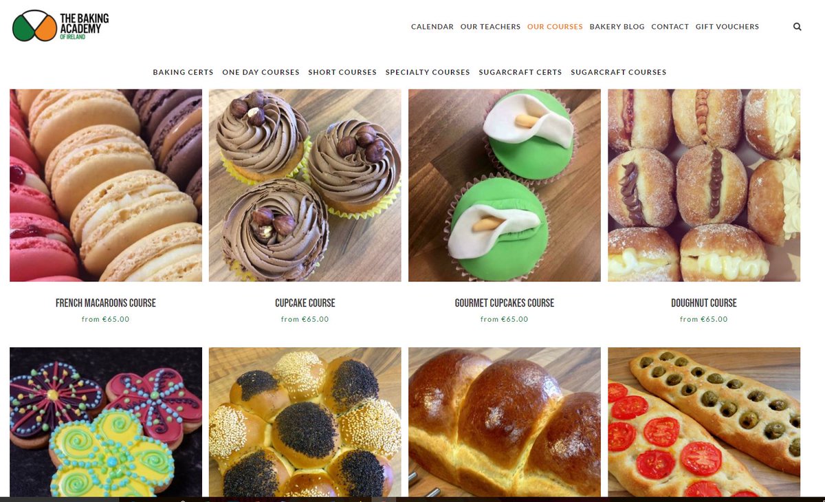 NEW LOGO - NEW WEB SITE. Same great baking courses.   bakingacademyireland.ie #baking #bakeoff
