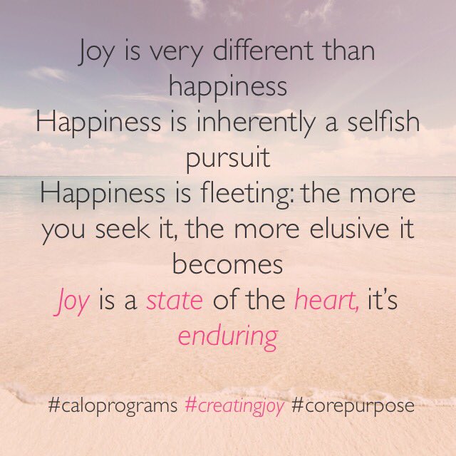 dastavros's tweet image. Joy is very different than happiness
Happiness is inherently a selfish pursuit
Happiness is fleeting: the more you seek it, the more elusive it becomes
Joy is a state of the heart, it’s enduring 
 #caloprograms #creatingjoy #corepurpose