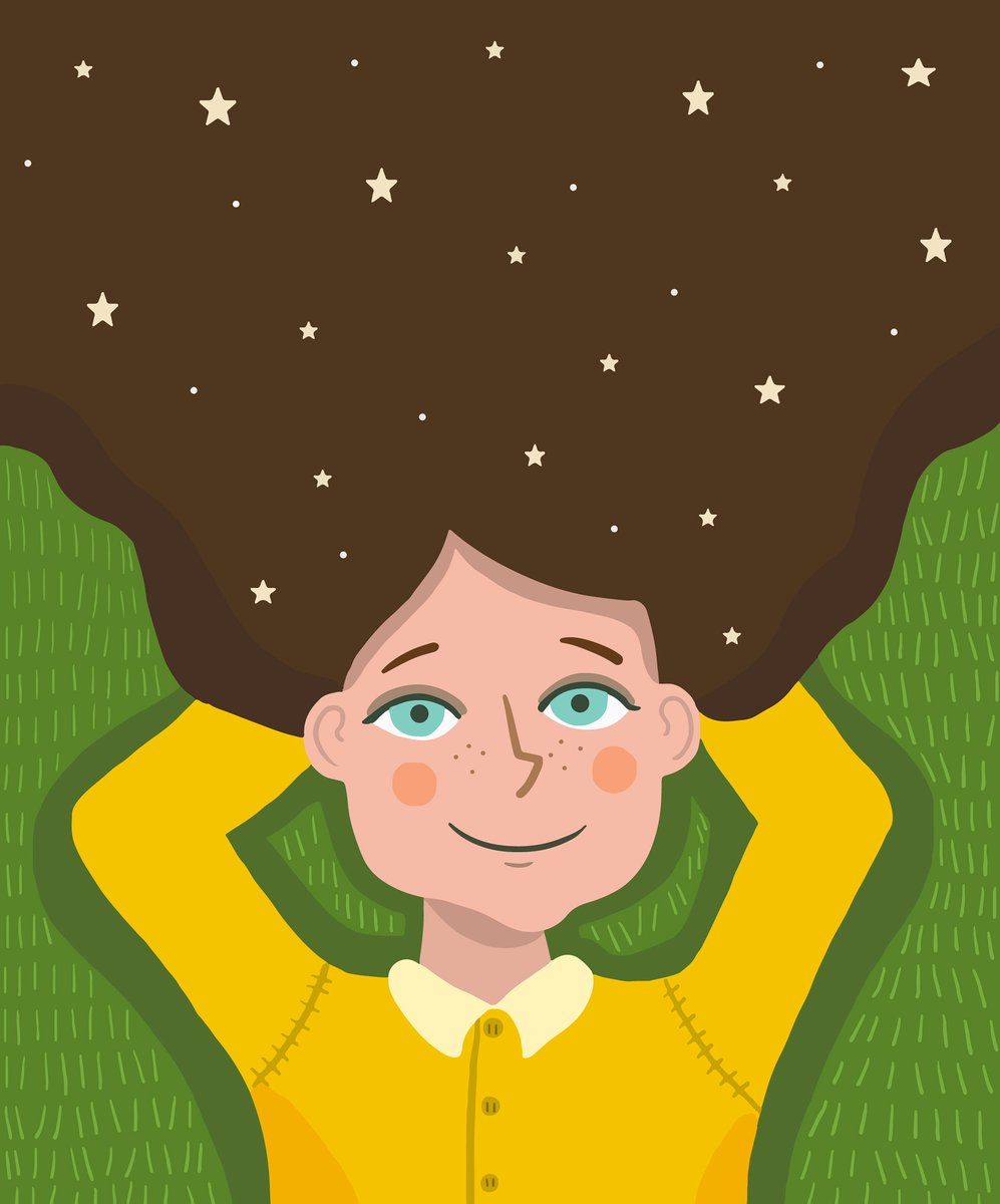 Star Gazing by Nicole Wilson. Available @ society6.com/nicolewilson #illustration #childrensbooks #kidlit #illustrator #makeartthatsells  #editorialillustration #society6