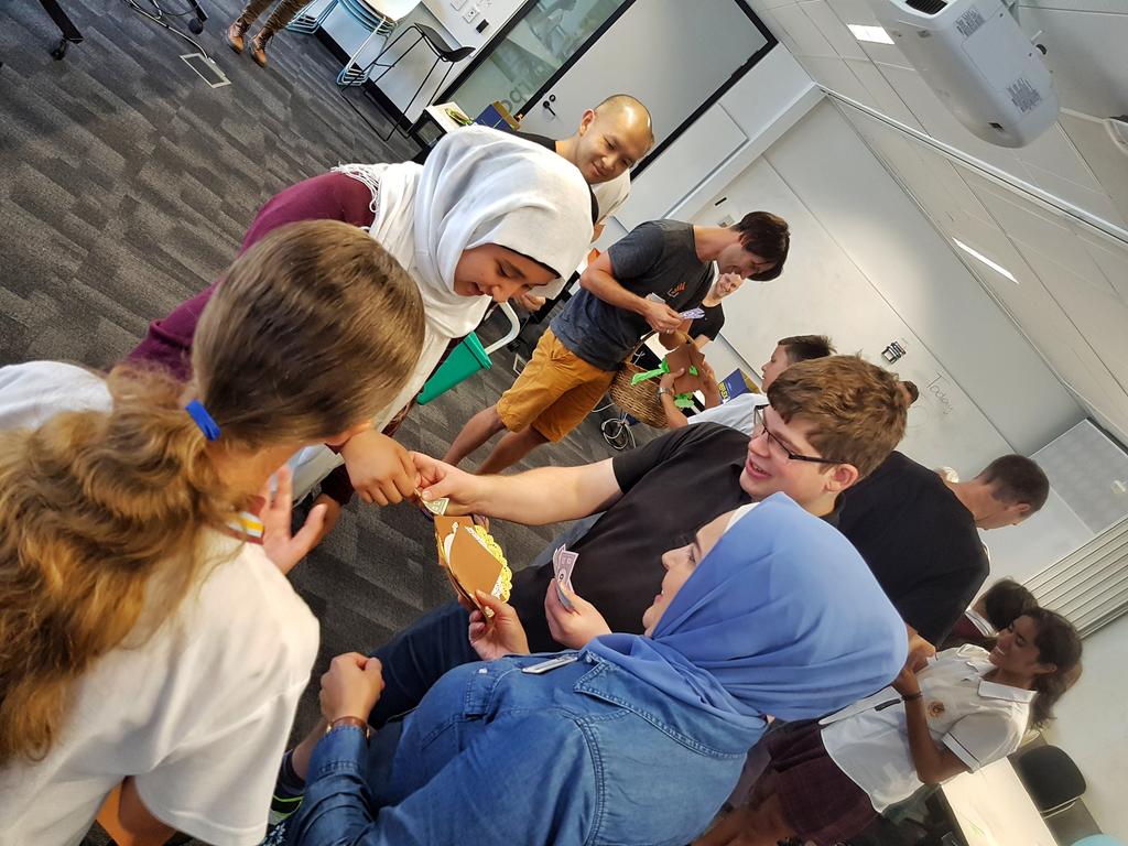 YouthFuturesUTS's tweet photo. What a hands on day! #IMCSkyHigh students learn about the trading and stock exchange... with the savvy @IMCTrading experts in the field.
Thanks #IMCteam for hosting us at your friendly office. #financeed #STEMed https://t.co/1M1ek94Jvl