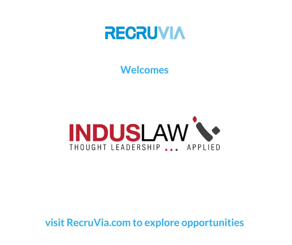 RecruVia's tweet photo. We're proud to welcome IndusLaw to the RecruVia platform! -https://t.co/zfmg48vujo
#RecruVia #IndusLaw #Legal #LawFirm #Lawyer #LegalJobs #LegalRecruitment #RecruitViaRecruVia #LegalTech #Simplify #Energise #Startup #Smartup #Automated #Discreet https://t.co/gAxOruAjOa