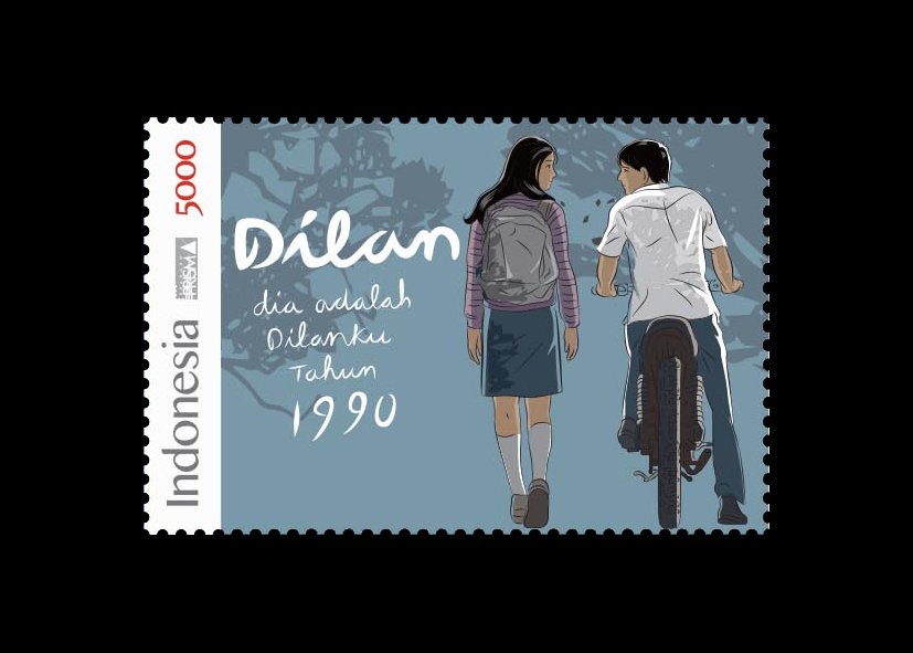 PosIndonesia's tweet image. Prangko ini terdiri dari empat desain, yang merupakan sekuel perjalanan kisah cinta Dilan dan Milea. Prangko dikemas dalam lembaran minisheet yang menarik, pada bagian tengah terdapat &quot;gutter pair&quot; yang menampilkan sosok Milea. 

#PrangkoDilan #AllAboutStamp
#PosIndonesia