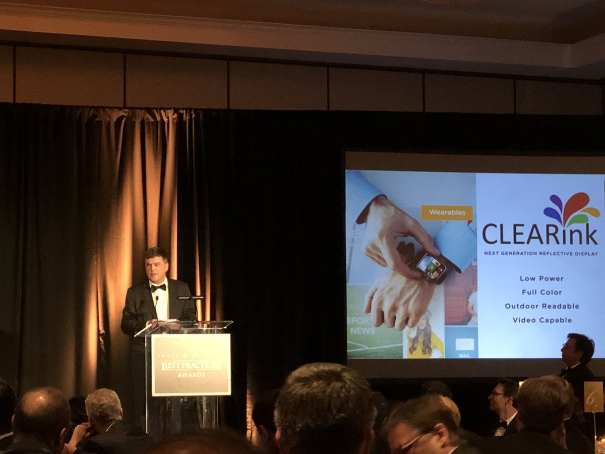 CLEARinkDisplay's tweet photo. Being awarded as Technology Innovation#FrostAwards https://t.co/zOeYLyjcLq
