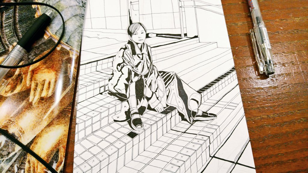 今日と明日で描く人々を描いています 